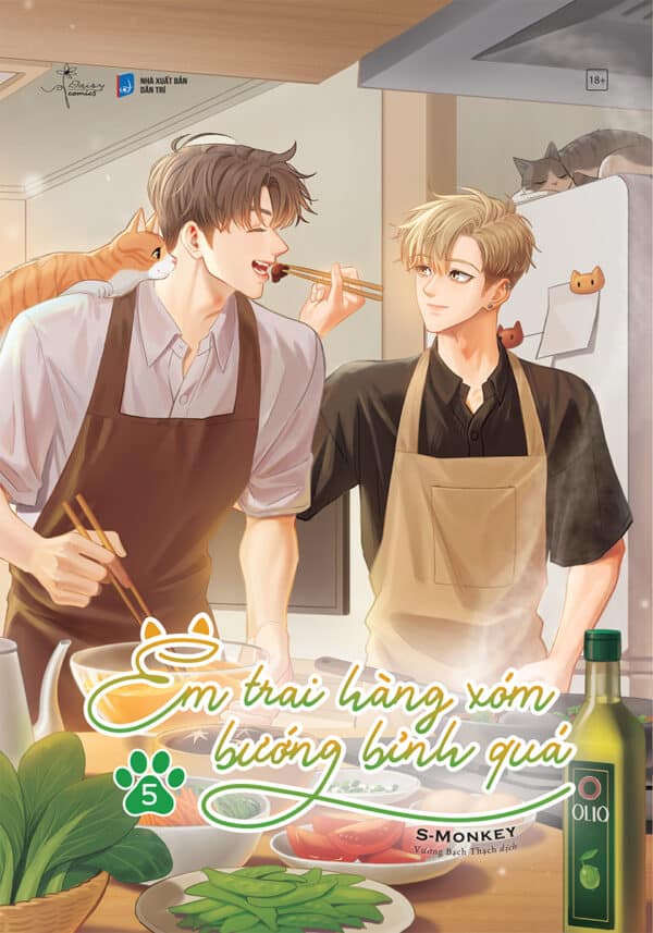Em Trai Hàng Xóm Bướng Bỉnh Quá - Tập 5 - Bản Đặc Biệt - Tặng Kèm 2 Bookmark Bế Bồi Cứng + Postcard Bồi Cứng + Huy Hiệu + Standee Acrylic - Ảnh 4